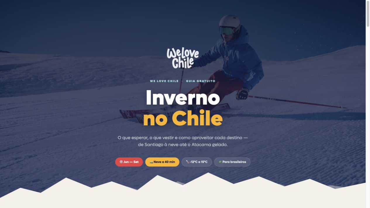 Hero do Guia do Inverno no Chile da We Love Chile